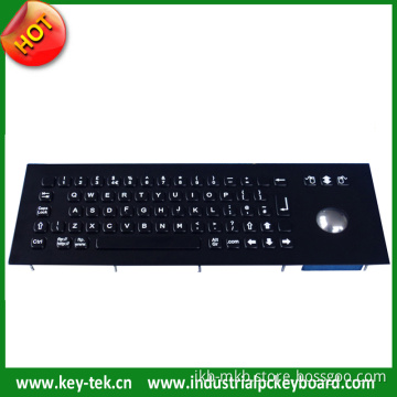 Military Keyboard with Black Color and Trackball Mouse